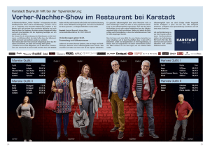 Vorher-Nachher-Show im Restaurant bei Karstadt