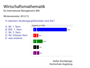 Wirtschaftsmathematik - für International Management (BA)