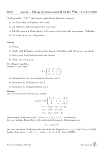 SS 06 Lösung 4.¨Ubung zu Mathematik II für Inf, WInf 18./19.05.2006
