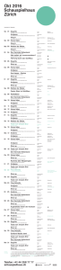 Spielplan Oktober 2016 - Schauspielhaus Zürich