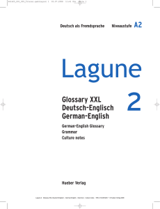 Lagune 2, Glossary XXL, German-English