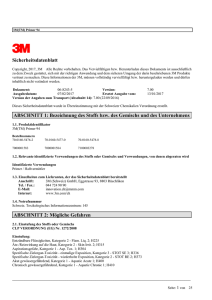 Sicherheitsdatenblatt ABSCHNITT 1