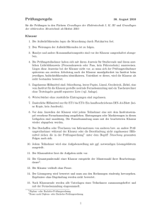 Prüfungsregeln - Institut für Grundlagen der Elektrotechnik und