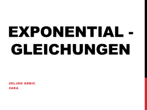 Exponentialgleichung