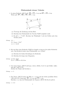 Flächeninhalt ebener Vielecke