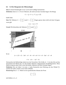 Der Hauptsatz der Mineralogie