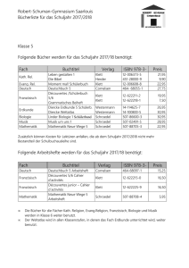 Robert-Schuman-Gymnasium Saarlouis Bücherliste - rsg