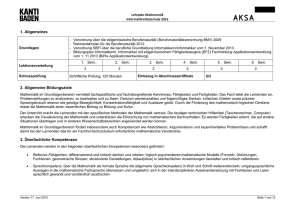 Lehrplan Mathematik - Alte Kantonsschule Aarau