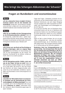 Was bringt das Schengen-Abkommen der Schweiz? Fragen an