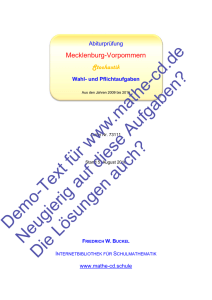 Demo-Text für www.mathe-cd.de Neugierig auf diese Aufgaben