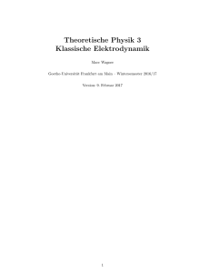 Theoretische Physik 3 Klassische Elektrodynamik