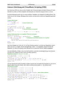 VBS/Mathe-Übungen Lineare Gleichungen - HPK