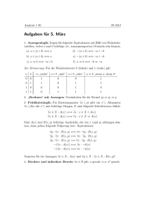 Aufgaben für 5. März