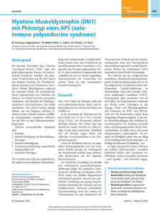 Myotone Muskeldystrophie (DM1) mit PhÃ¤notyp eines APS