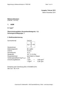 Begründung zu Methansulfonsäure in TRGS 900