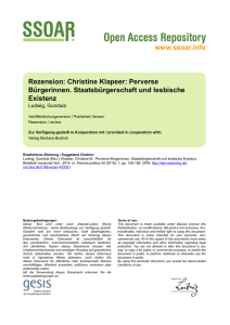 Perverse Bürgerinnen. Staatsbürgerschaft und lesbische