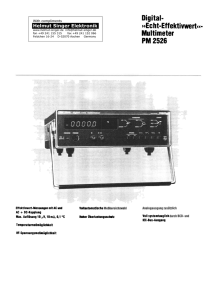 Multimeter PM 2526 - Helmut Singer Elektronik