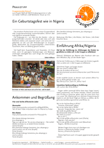 Gruppenstunden-Entwurf "Ein Geburtstagsfest wie in Nigeria"