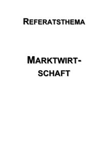 marktwirt- schaft