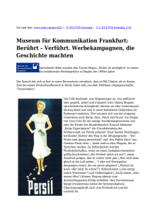 Museum für Kommunikation Frankfurt: Berührt – Verführt
