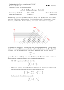 Arbeit 3 (Pascal`sches Dreieck)