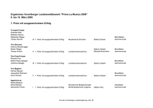 Ergebnisse Vorarlberger Landeswettbewerb