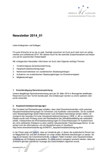 Newsletter 2014_01 - Verband Aargauer Einwohnerdienste