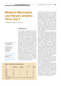 Mollaret-Meningitis und Herpes simplex Virus Typ 2