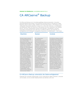 product brief: ca arcserve backup r12