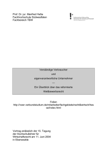 Prof. Dr. jur. Manfred Heße Fachhochschule Südwestfalen