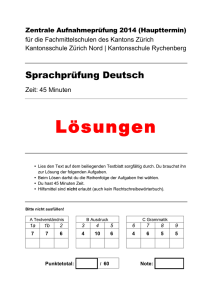 Deutsch Sprachprüfung Lösungen