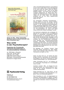 Flyer - Schweizer Charta für Psychotherapie