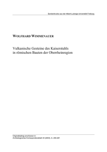 Vulkanische Gesteine des Kaiserstuhls in römischen Bauten der