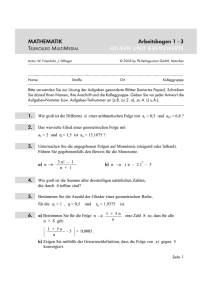 Arbeitsbogen Folgen und Grenzwerte