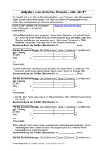 Aufgaben zum einfachen Dreisatz – oder nicht?