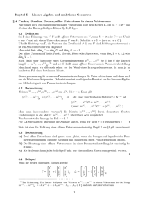 Kapitel II Lineare Algebra und analytische Geometrie § 4 Punkte