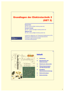 Grundlagen der Elektrotechnik 2 (GET 2) - Universität Duisburg