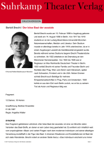 Bertolt Brecht / Der böse Baal der asoziale