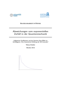 Abweichungen vom exponentiellen Zerfall in der Quantenmechanik