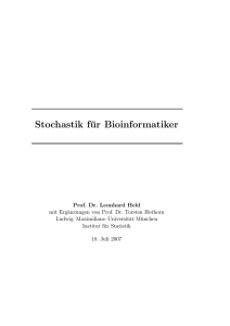 Stochastik für Bioinformatiker