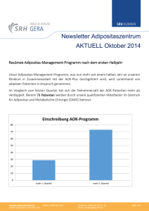 Newsletter Adipositaszentrum AKTUELL Oktober 2014