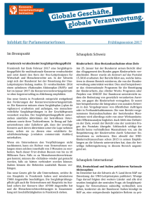 Infoblatt Frühlingssession 2017 - Konzernverantwortungsinitiative