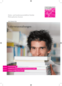 Lehrveranstaltungen - Universität Luzern