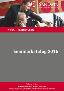 Seminarkatalog 2016 - SanData IT