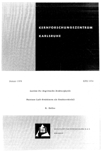 Januar 1970 Institut füz- Angewandte Reaktorphysik Natrium.