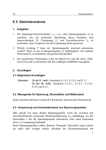 E 5 Gleichstromkreis - Bildungsportal Sachsen