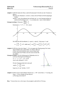 Lösungen Klassenarbeit Nr. 3