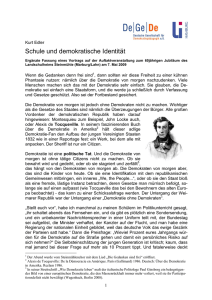 Schule und demokratische Identität