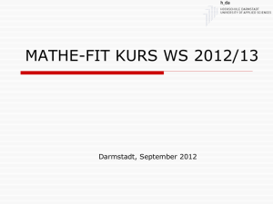 MATHE-FIT KURS WS 2012/13