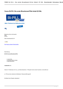 VUXXX Bi-Pill. Die erste Bicarbonat-Pille Inhalt 20 Stk. Warenhandel